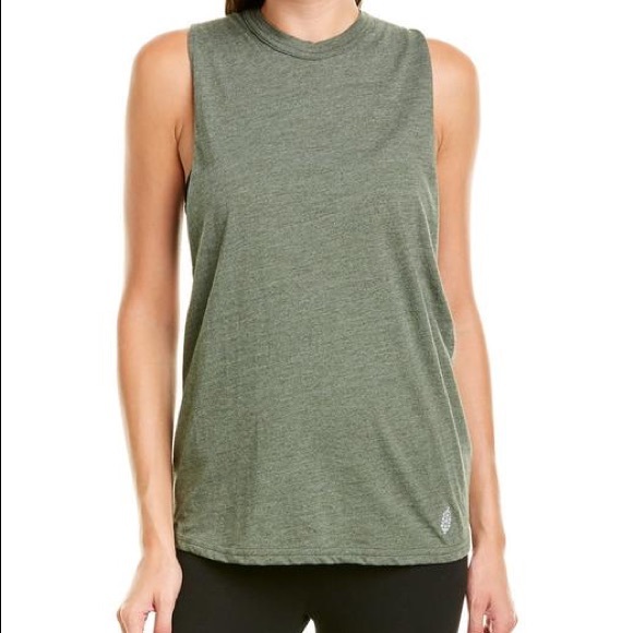Free People Movement NO SWEAT ARMY GREEN TANK TOP - Picture 2 of 4